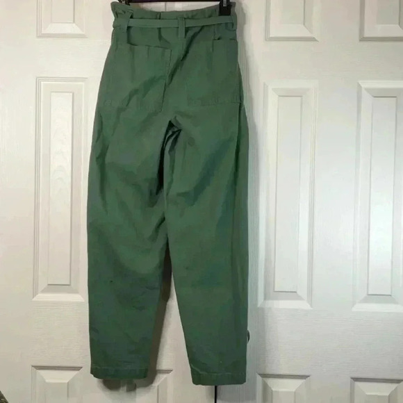 A New Day Womens High-Rise Tapered Ankle Tie-Front Pants Olive Green Size 6 - Picture 12 of 15